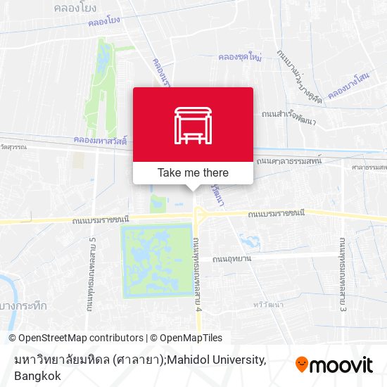 มหาวิทยาลัยมหิดล (ศาลายา);Mahidol University map