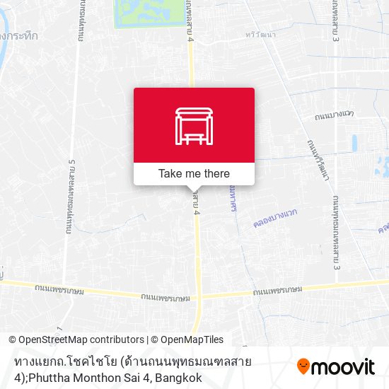 ทางแยกถ.โชคไชโย (ด้านถนนพุทธมณฑลสาย 4);Phuttha Monthon Sai 4 map