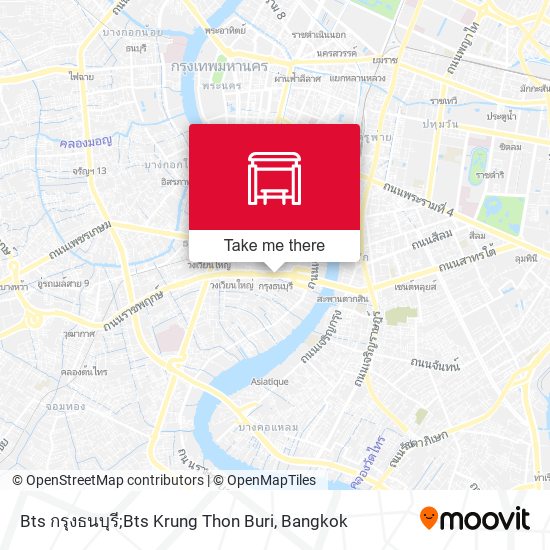 Bts กรุงธนบุรี;Bts Krung Thon Buri map