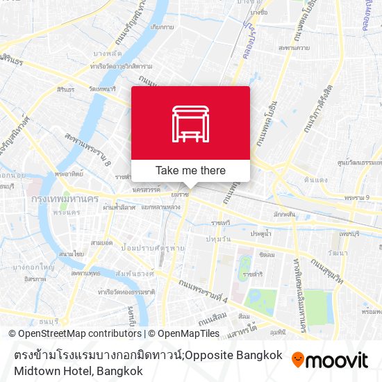 ตรงข้ามโรงแรมบางกอกมิดทาวน์;Opposite Bangkok Midtown Hotel map
