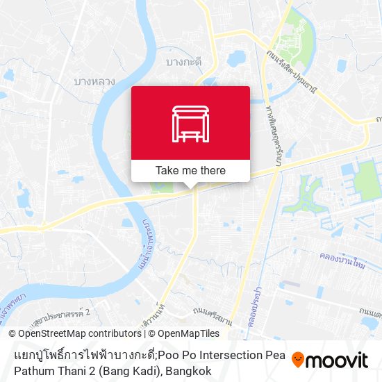 แยกปู่โพธิ์การไฟฟ้าบางกะดี่;Poo Po Intersection Pea Pathum Thani 2 (Bang Kadi) map