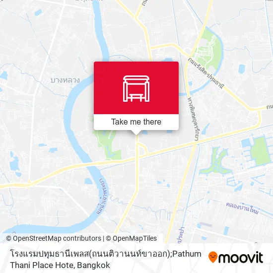 โรงแรมปทุมธานีเพลส(ถนนติวานนท์ขาออก);Pathum Thani Place Hote map