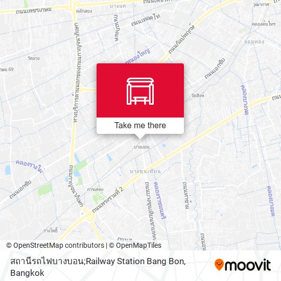 สถานีรถไฟบางบอน;Railway Station Bang Bon map