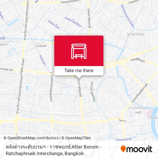 หลังต่างระดับบรมฯ - ราชพฤกษ์;After Borom - Ratchaphruek Interchange map