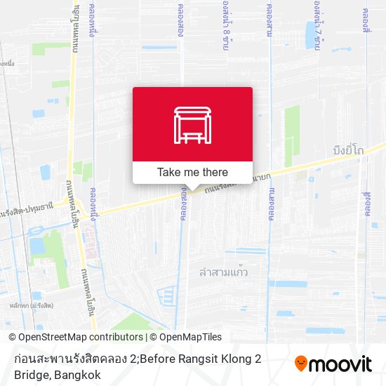 ก่อนสะพานรังสิตคลอง 2;Before Rangsit Klong 2 Bridge map