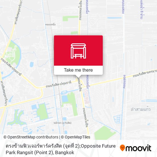 ตรงข้ามฟิวเจอร์พาร์ครังสิต (จุดที่ 2);Opposite Future Park Rangsit (Point 2) map