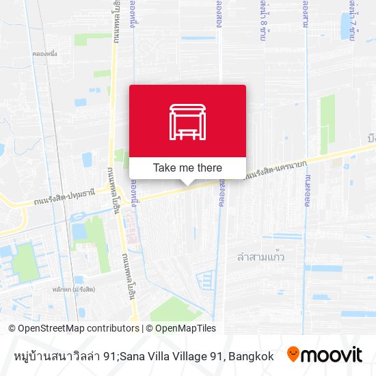 หมู่บ้านสนาวิลล่า 91;Sana Villa Village 91 map