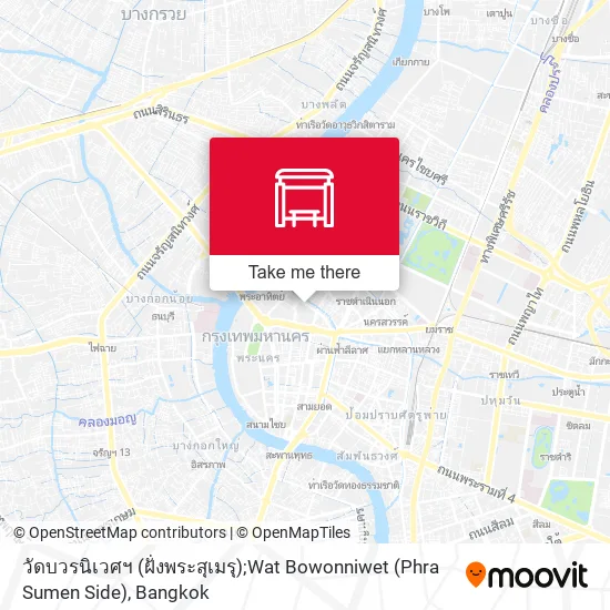 วัดบวรนิเวศฯ (ฝั่งพระสุเมรุ);Wat Bowonniwet (Phra Sumen Side) map