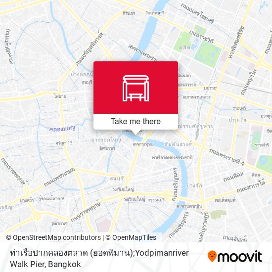 ท่าเรือปากคลองตลาด (ยอดพิมาน);Yodpimanriver Walk Pier map