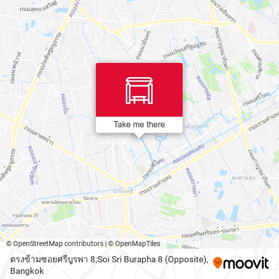 ตรงข้ามซอยศรีบูรพา 8;Soi Sri Burapha 8 (Opposite) map