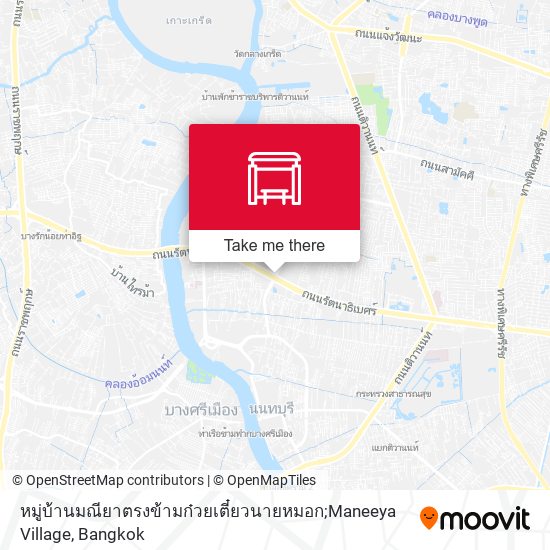 หมู่บ้านมณียาตรงข้ามก๋วยเตี๋ยวนายหมอก;Maneeya Village map