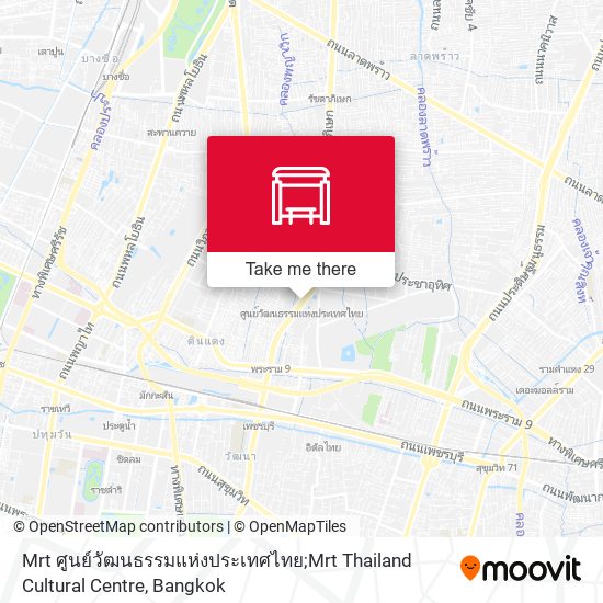 Mrt ศูนย์วัฒนธรรมแห่งประเทศไทย;Mrt Thailand Cultural Centre map