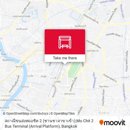 สถาณีขนส่งหมอชิต 2 (ชานชาลาขาเข้า);Mo Chit 2 Bus Terminal (Arrival Platform) map