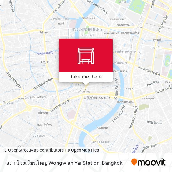 สถานีวงเวียนใหญ่;Wongwian Yai Station map