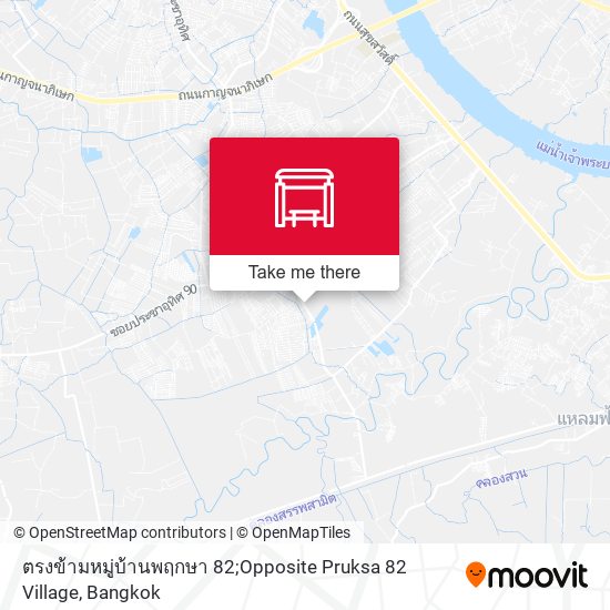 ตรงข้ามหมู่บ้านพฤกษา 82;Opposite Pruksa 82 Village map