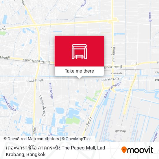 เดอะพาราซิโอ ลาดกระบัง;The Paseo Mall, Lad Krabang map