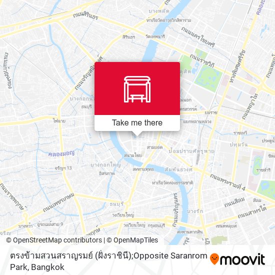 ตรงข้ามสวนสราญรมย์ (ฝั่งราชินี);Opposite Saranrom Park map