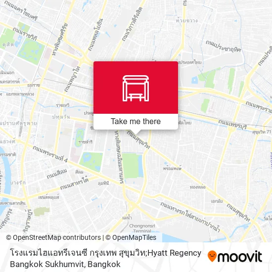 โรงแรมไฮแอทรีเจนซี กรุงเทพ สุขุมวิท;Hyatt Regency Bangkok Sukhumvit map
