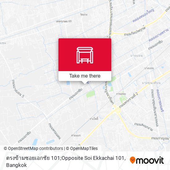 ตรงข้ามซอยเอกชัย 101;Opposite Soi Ekkachai 101 map