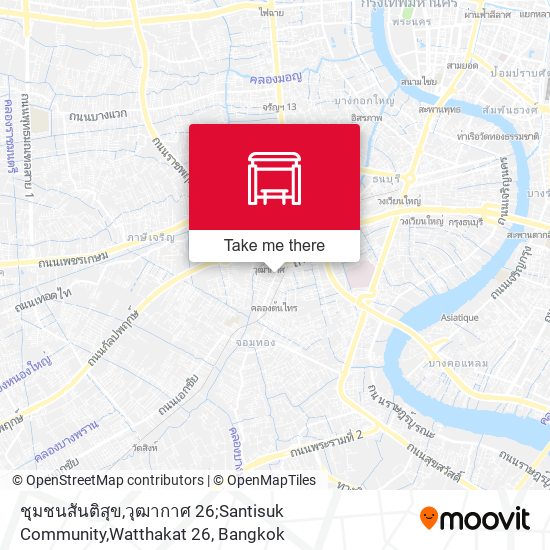 ชุมชนสันติสุข,วุฒากาศ 26;Santisuk Community,Watthakat 26 map