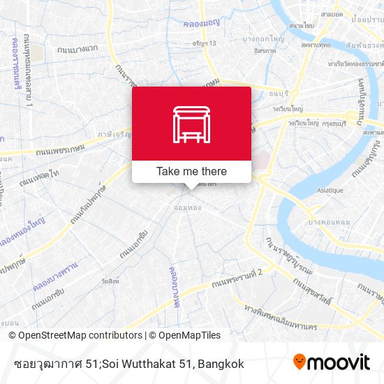 ซอยวุฒากาศ 51;Soi Wutthakat 51 map