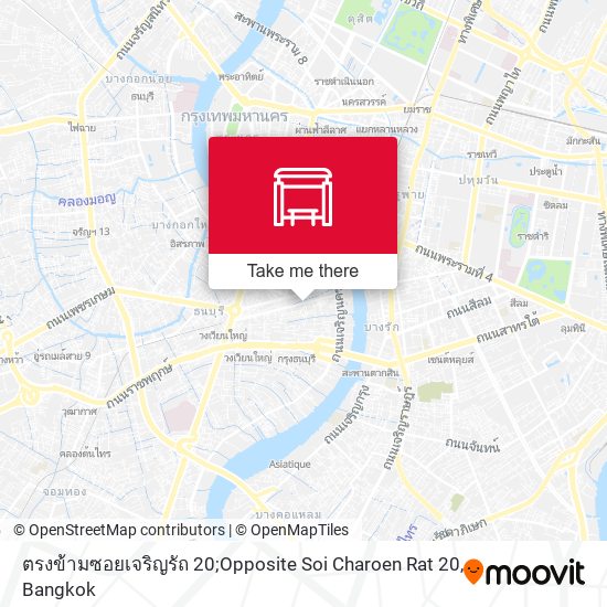 ตรงข้ามซอยเจริญรัถ 20;Opposite Soi Charoen Rat 20 map