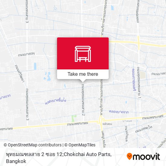 พุทธมณฑลสาย 2 ซอย 12;Chokchai Auto Parts map