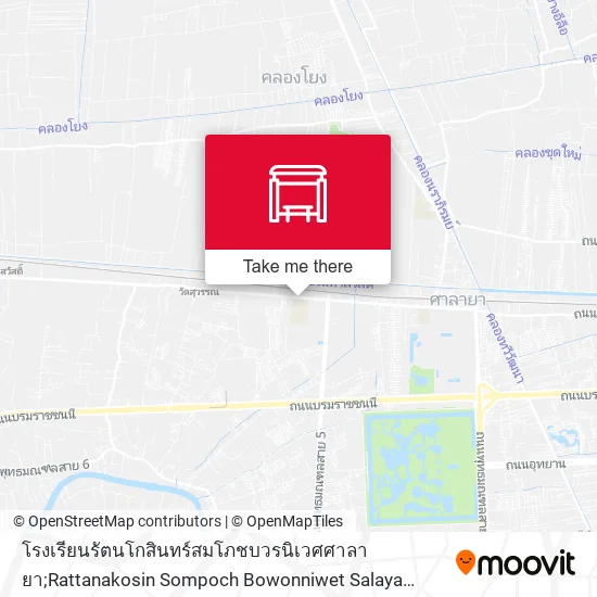 โรงเรียนรัตนโกสินทร์สมโภชบวรนิเวศศาลายา;Rattanakosin Sompoch Bowonniwet Salaya School map
