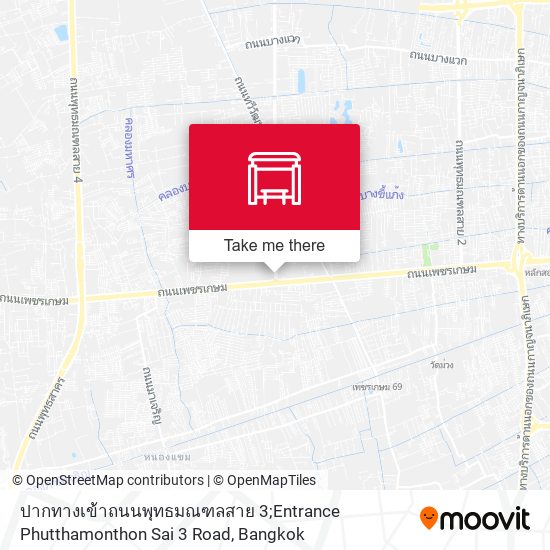 ปากทางเข้าถนนพุทธมณฑลสาย 3;Entrance Phutthamonthon Sai 3 Road map