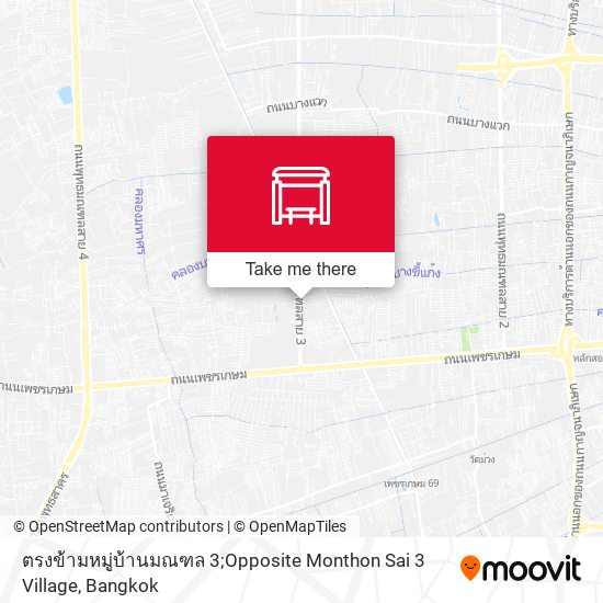 ตรงข้ามหมู่บ้านมณฑล 3;Opposite Monthon Sai 3 Village map