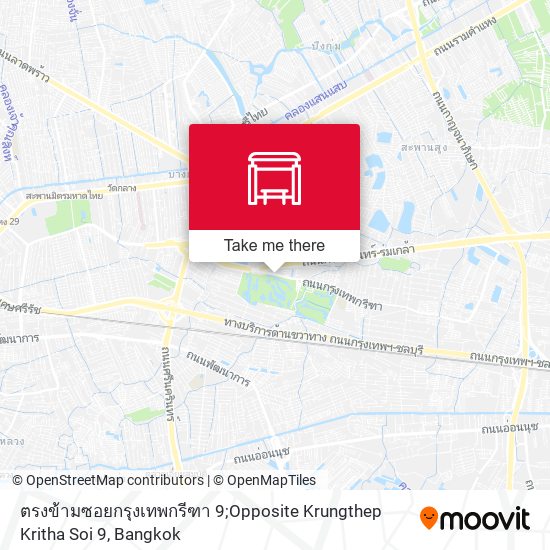 ตรงข้ามซอยกรุงเทพกรีฑา 9;Opposite Krungthep Kritha Soi 9 map