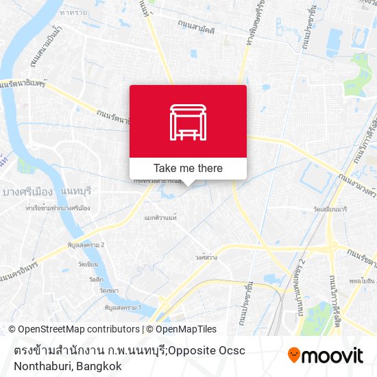 ตรงข้ามสำนักงาน ก.พ.นนทบุรี;Opposite Ocsc Nonthaburi map