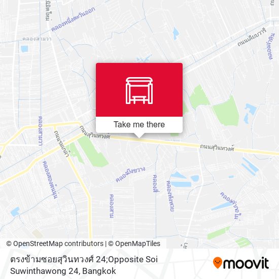 ตรงข้ามซอยสุวินทวงศ์ 24;Opposite Soi Suwinthawong 24 map