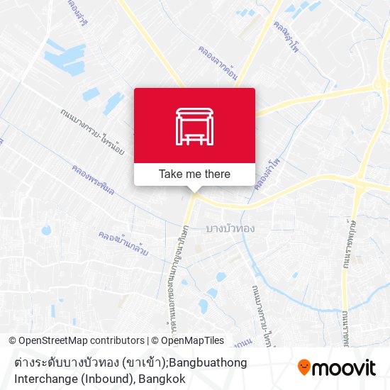 ต่างระดับบางบัวทอง (ขาเข้า);Bangbuathong Interchange (Inbound) map