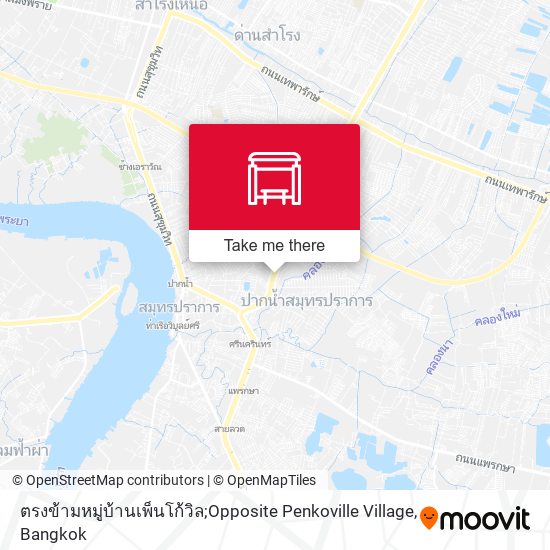 ตรงข้ามหมู่บ้านเพ็นโก้วิล;Opposite Penkoville Village map
