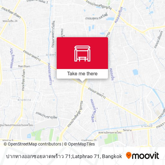 ปากทางออกซอยลาดพร้าว 71;Latphrao 71 map