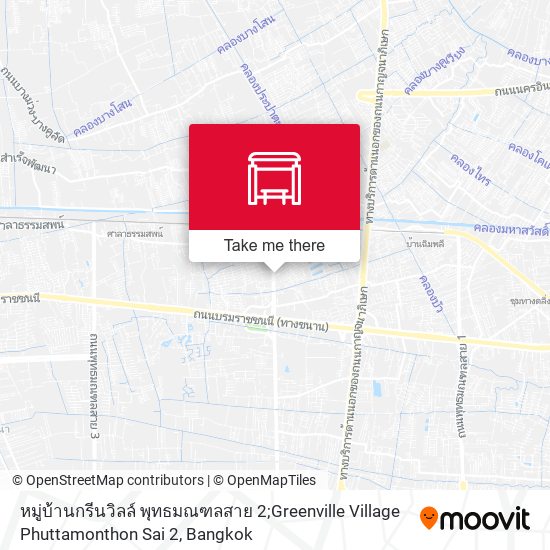 หมู่บ้านกรีนวิลล์ พุทธมณฑลสาย 2;Greenville Village Phuttamonthon Sai 2 map