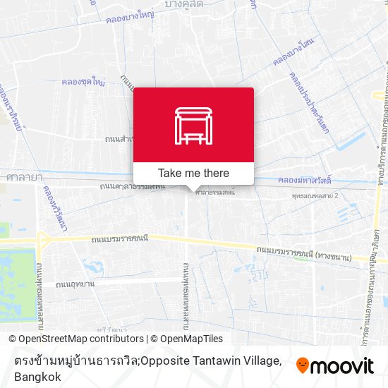 ตรงข้ามหมู่บ้านธารถวิล;Opposite Tantawin Village map
