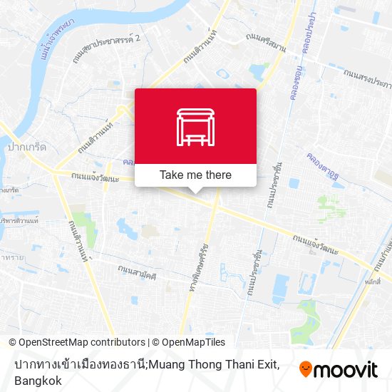 ปากทางเข้าเมืองทองธานี;Muang Thong Thani Exit map
