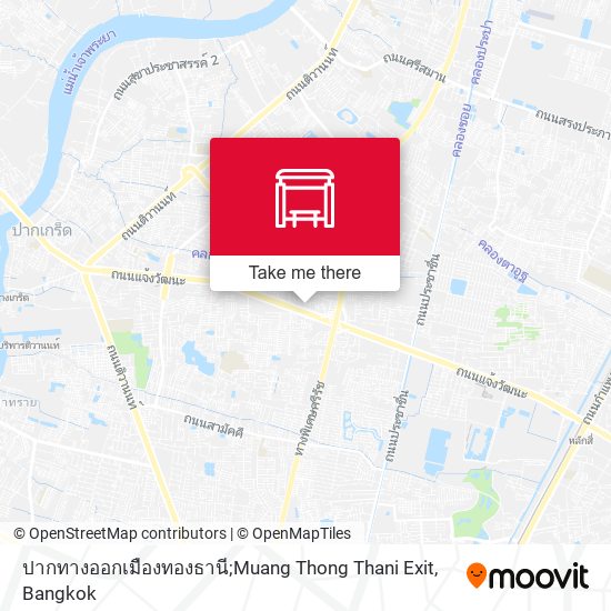 ปากทางออกเมืองทองธานี;Muang Thong Thani Exit map