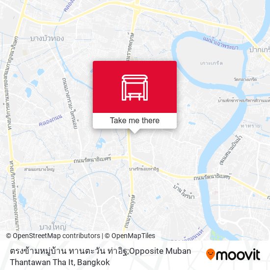 ตรงข้ามหมู่บ้าน ทานตะวัน ท่าอิฐ;Opposite Muban Thantawan Tha It map