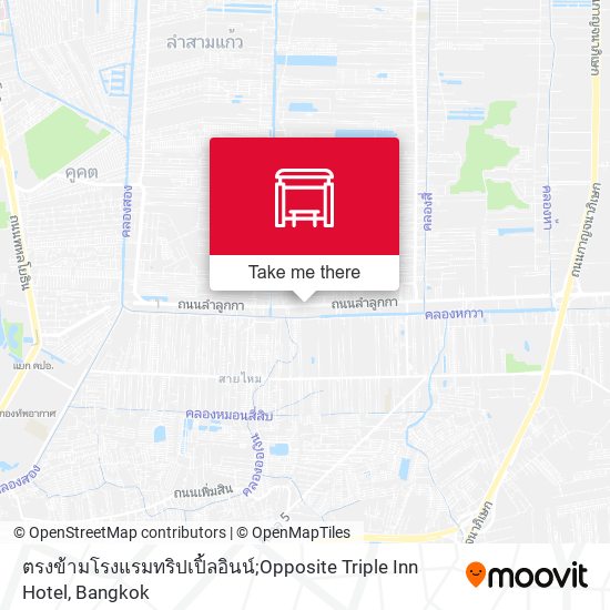 ตรงข้ามโรงแรมทริปเปิ้ลอินน์;Opposite Triple Inn Hotel map