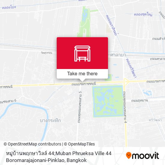 หมู่บ้านพฤกษาวิลล์ 44;Muban Phrueksa Ville 44 Boromarajajonani-Pinklao map