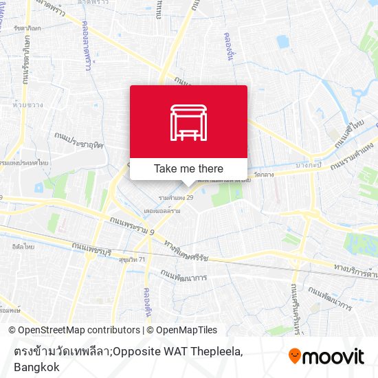 ตรงข้ามวัดเทพลีลา;Opposite WAT Thepleela map