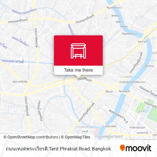 ถนนเทอดพระเกียรติ;Terd Phrakiat Road map