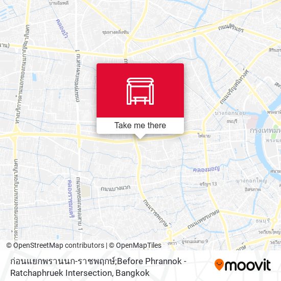 ก่อนแยกพรานนก-ราชพฤกษ์;Before Phrannok - Ratchaphruek Intersection map