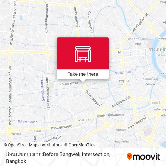 ก่อนแยกบางเวก;Before Bangwek Intersection map