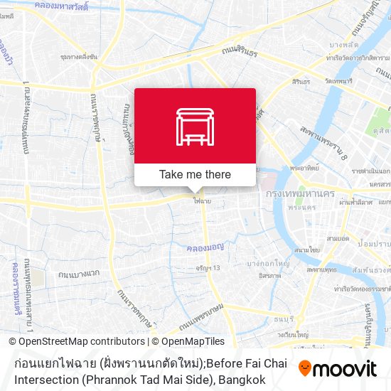 ก่อนแยกไฟฉาย (ฝั่งพรานนกตัดใหม่);Before Fai Chai Intersection (Phrannok Tad Mai Side) map