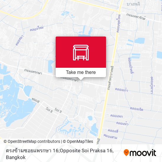 ตรงข้ามซอยแพรกษา 16;Opposite Soi Praksa 16 map
