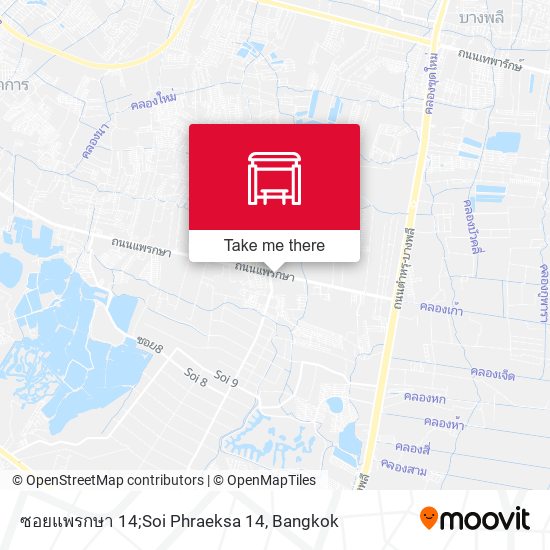 ซอยแพรกษา 14;Soi Phraeksa 14 map